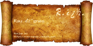 Rau Ágnes névjegykártya